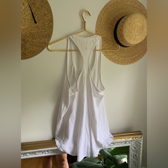 Lululemon white long tank top - Picture 4 of 5
